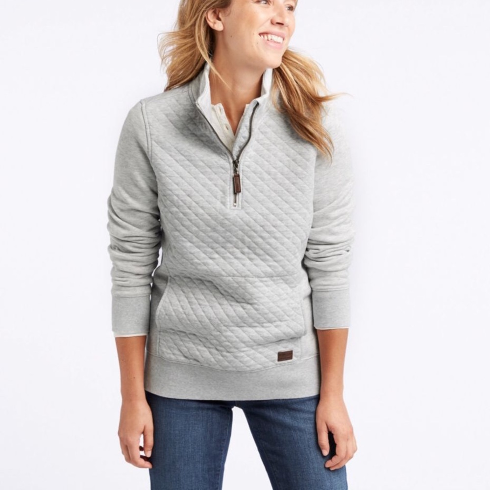 L.L. Bean Quilted Quarter-Zip Pullover